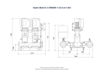 Grundfos Hydro Multi-E 2 x CRNE 95-1 Three Phase 2 x 11kW Variable Speed 304ss Booster Pump Set with 24L Tank