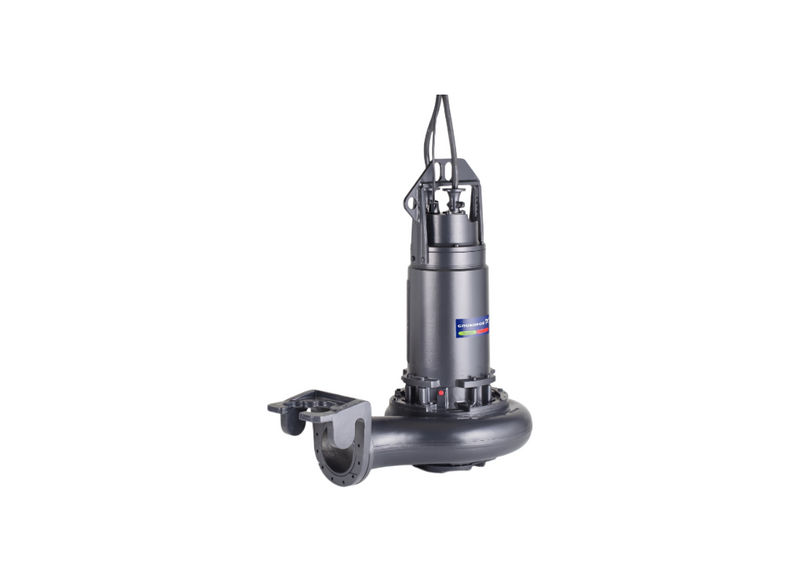 Grundfos S2.105.250.650.8.70H.C.538 Ductile Iron 8-Pole Wastewater Pump for Raw Sewage with 2-Channel Impeller