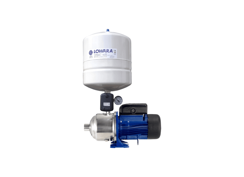 Lowara 3HM05P-PT18 Stainless Steel Multistage Pressure Pump for Automatic Boosting with 18 Litre Tank