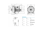 Lowara CEAM70/3V 316 Stainless Steel Centrifugal Pump with Closed Impeller
