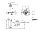 Lowara DOMOGRI11T Stainless Steel Three-Phase Grinder Pump for Pressurized Sewers with Technopolymer Impeller