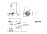 Lowara DOMOGRI15SG Stainless Steel Manual Grinder Pump for Draining Flooded Areas with Technopolymer Impeller