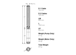 Lowara ZN616/11-3N Stainless Steel 9.3kW Deep Well 6" Submersible Pump with Radial Flow Impeller