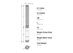 Lowara ZN622/27-3 Stainless Steel 26kW Deep Well 6" Submersible Bore Pump with Radial Flow Impeller