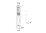 Lowara ZN895-04-3S Stainless Steel 30kW Deep Well 8" Submersible Pump with Semi-Axial Flow Impeller