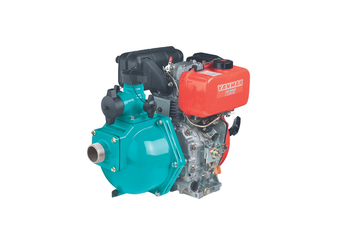 Onga B70YE aluminium single-stage firefighting pump with Yanmar diesel engine, used for fire suppression and emergency water supply.