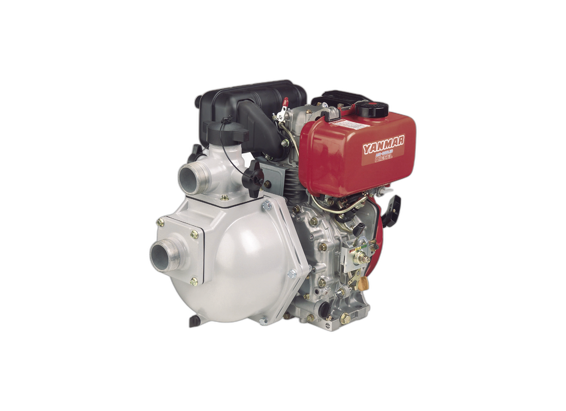 Onga BM10YE aluminium twin-stage firefighting pump with Yanmar L100N diesel engine and electric start, designed for firefighting applications.