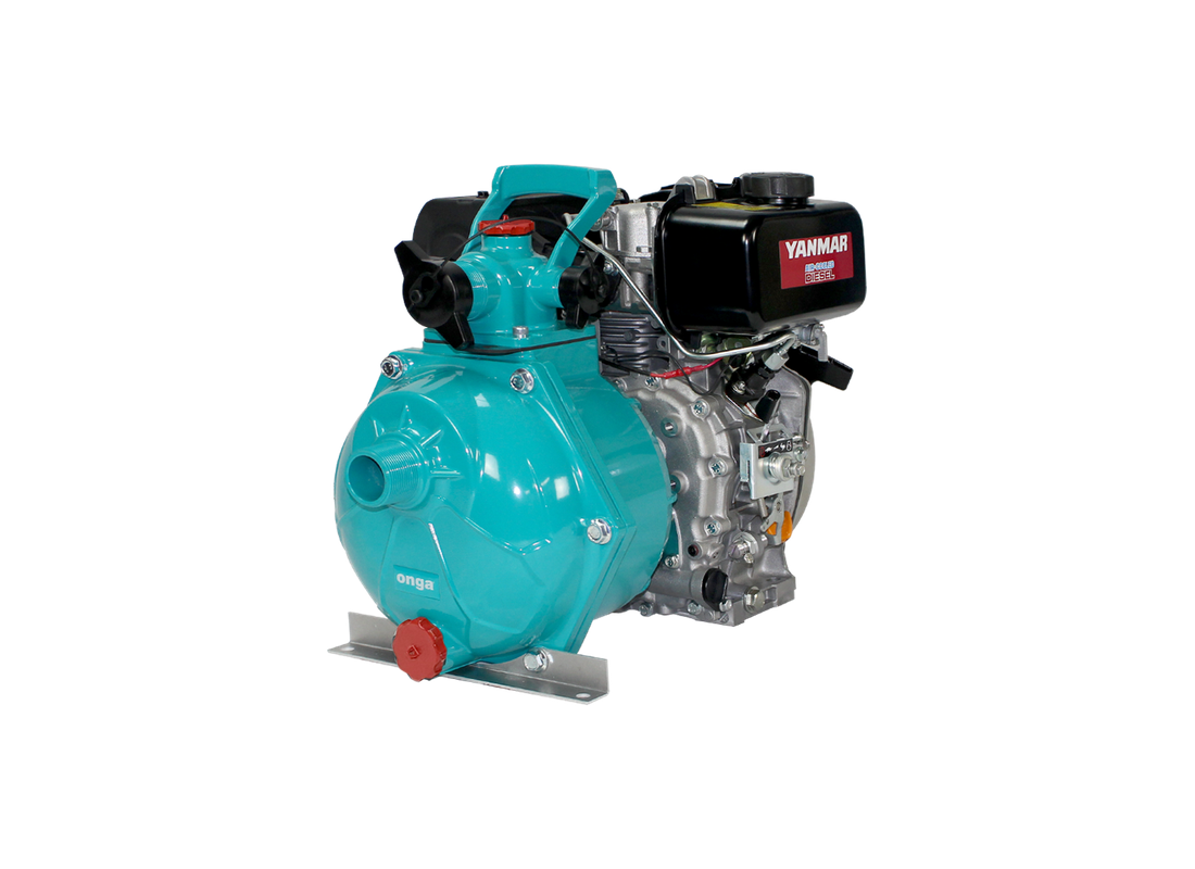 Onga BM2-70YE marine-grade aluminium firefighting pump with twin-stage high-pressure system and diesel engine for fire safety.