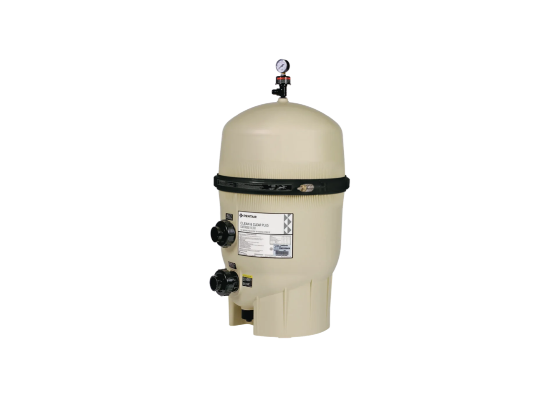 Onga Clean & Clear Plus 420 cartridge filter for high flow pool systems, featuring continuous high flow air relief.