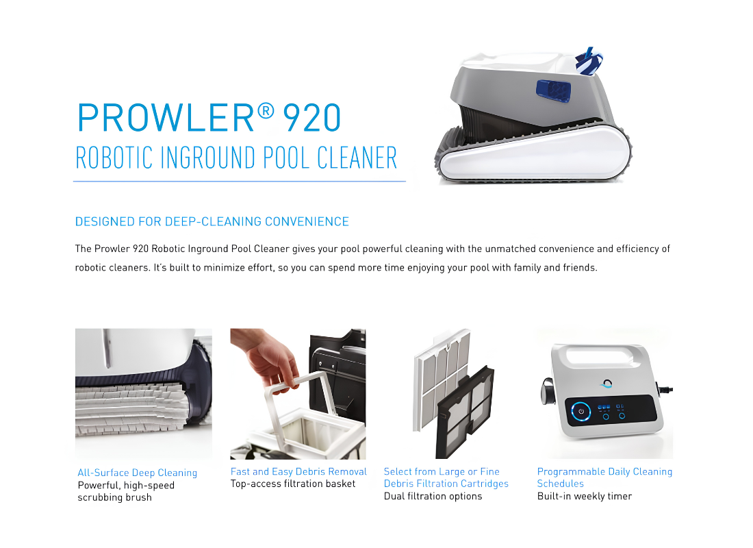 Onga Prowler 920 Robotic Inground Pool Cleaner System | Online Store
