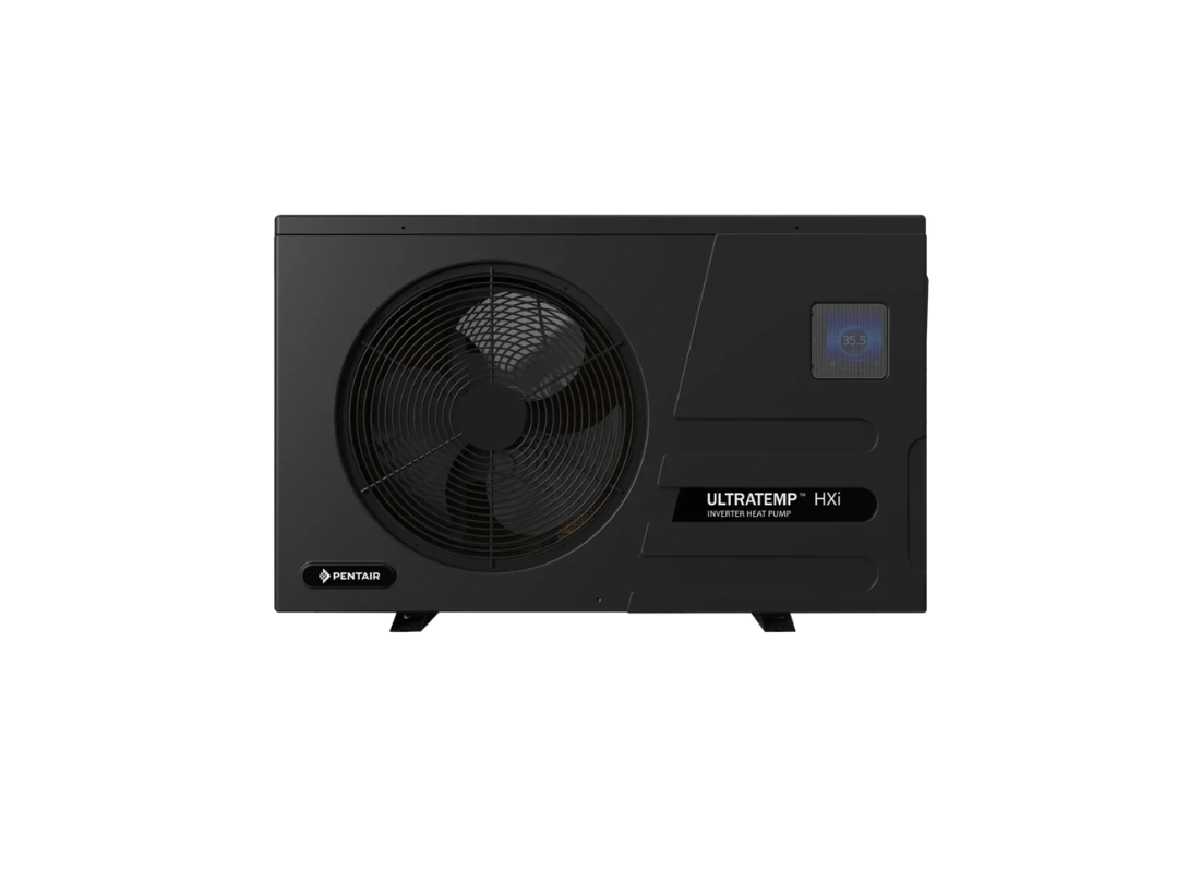 Onga UltraTemp HXi 16kW horizontal inverter pool heat pump for backyard pools, providing efficient heating and reliable performance.
