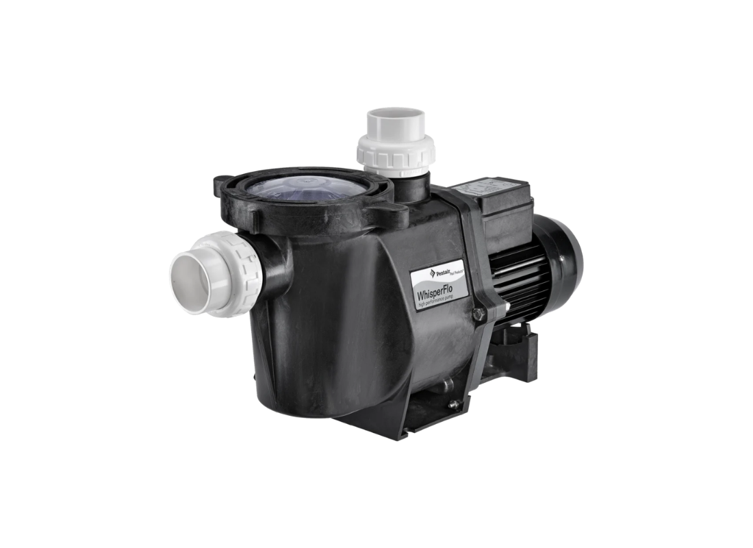 Onga WhisperFlo WHFL-750-1P thermoplastic pool pump with high efficiency impeller for pool and spa systems.